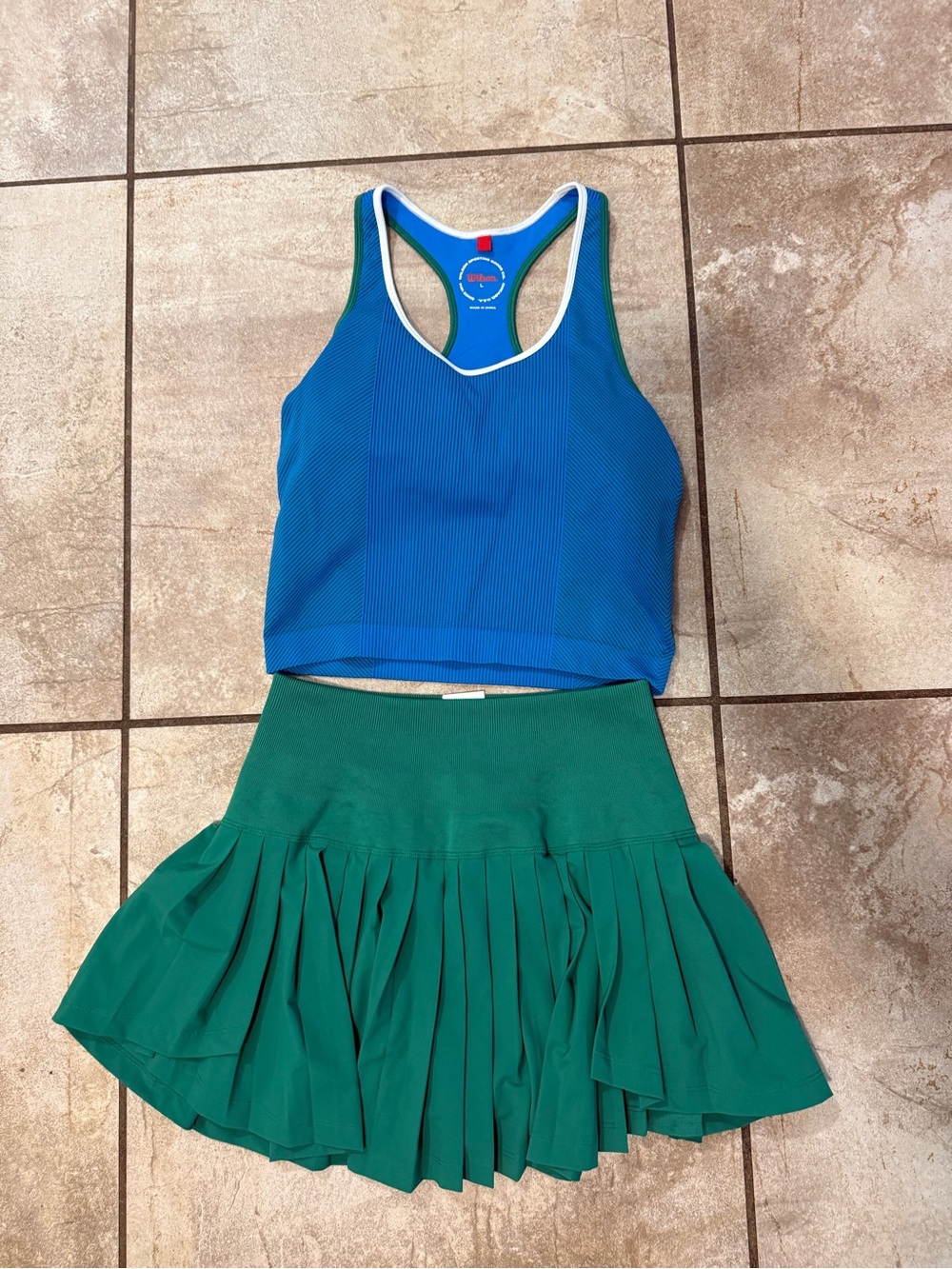 Wilson Midtown Wrap Tennis Skirt(NWT) w/blue Brami - L